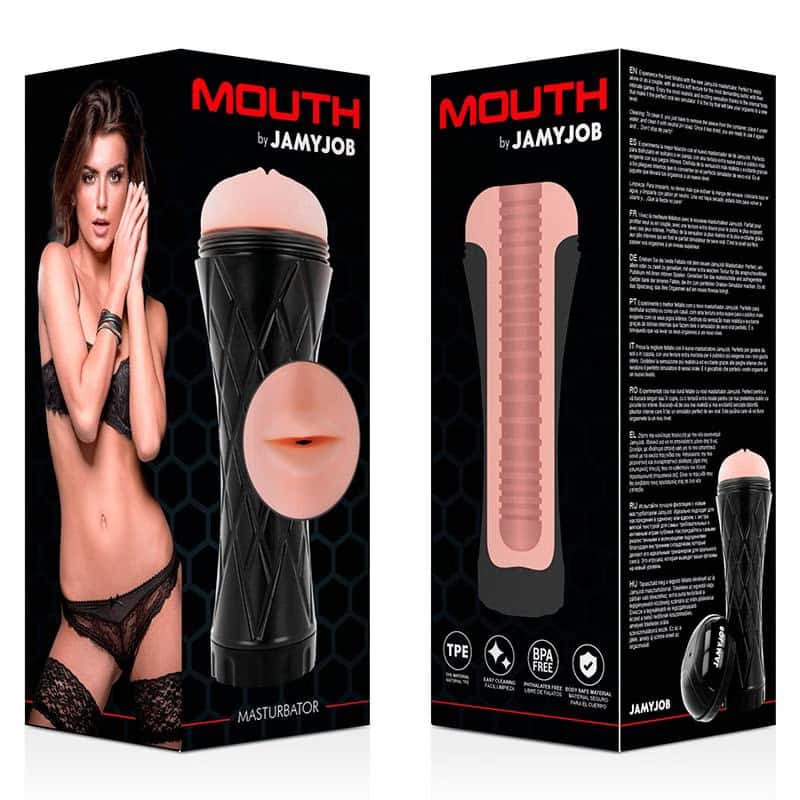 Masturbator, wejście w kształcie ust, zdejmowana nakładka — JAMYJOB MOUTH