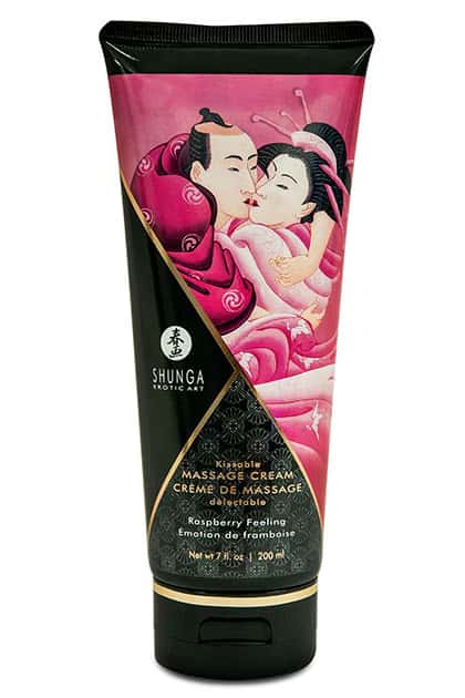 Krem do masażu, jadalny, malinowy — Shunga