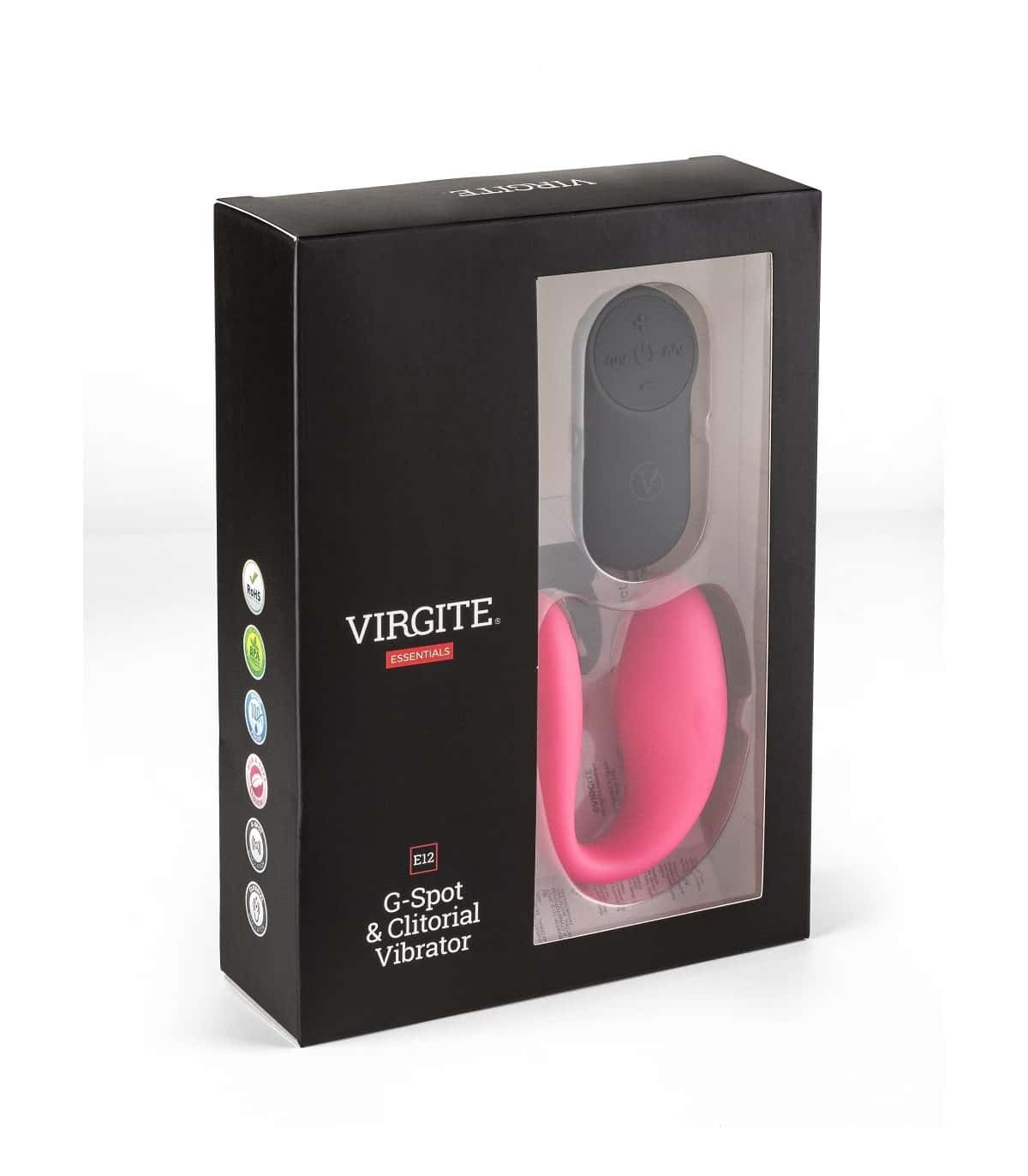 Wibrator punktu G i łechtaczki, pilot, PINK — VIRGITE - ESSENTIALS E12