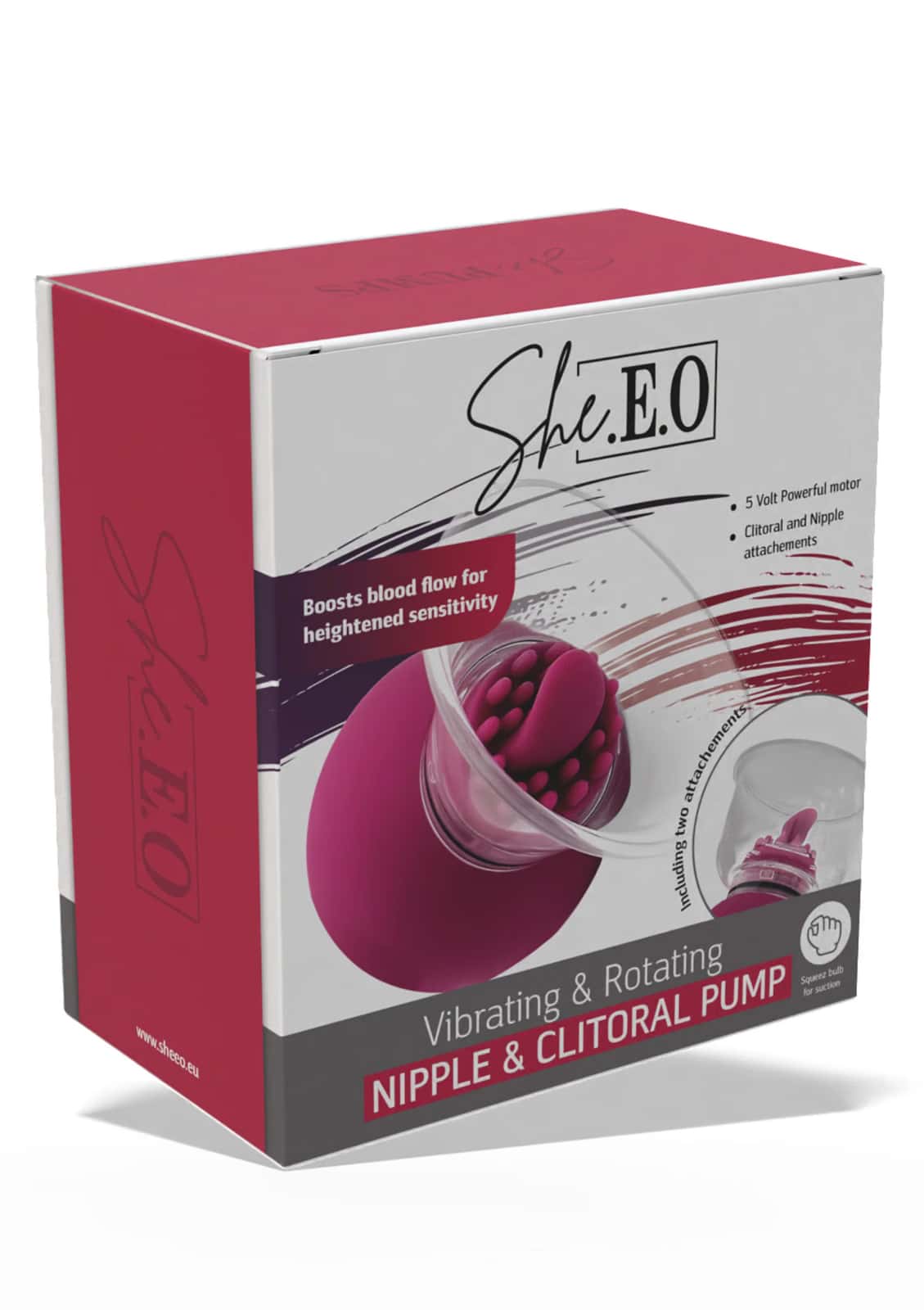 Помпа для клітора і сосків, обертання і вібрація — sheeo