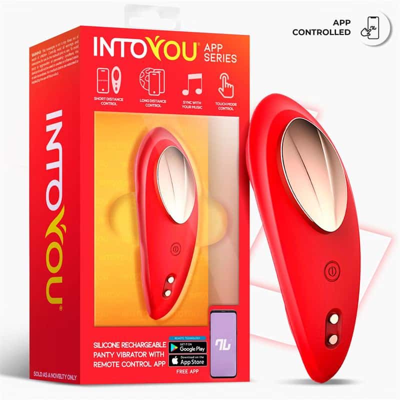Wibrator do majtek, sterowany aplikacją, silikonowy — INTOYOU APP SERIES Panty