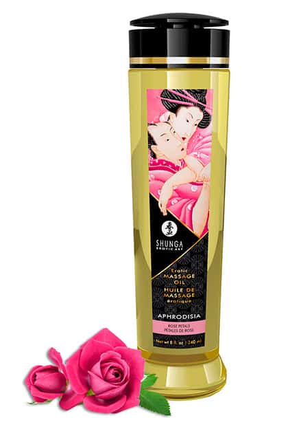 Olejek do masażu, o zapachu róży, 240 ml — Shunga Aphrodisia