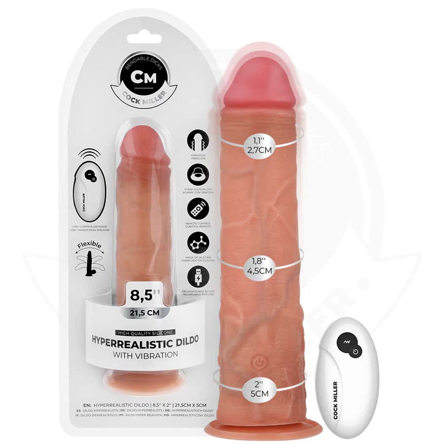 Dildo realistyczne, silikon medyczny, pilot bezprzewodowy — COCK MILLER