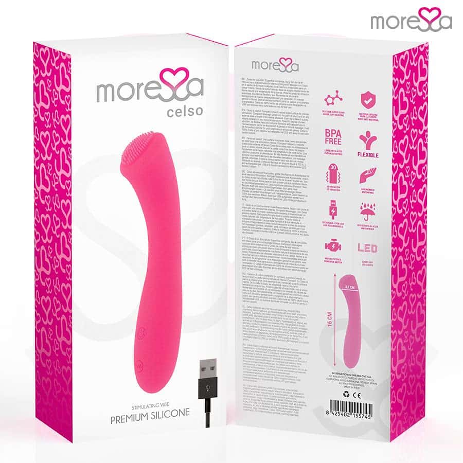 Masażer łechtaczki, miękki silikon, ładowany USB — MORESSA CELSO