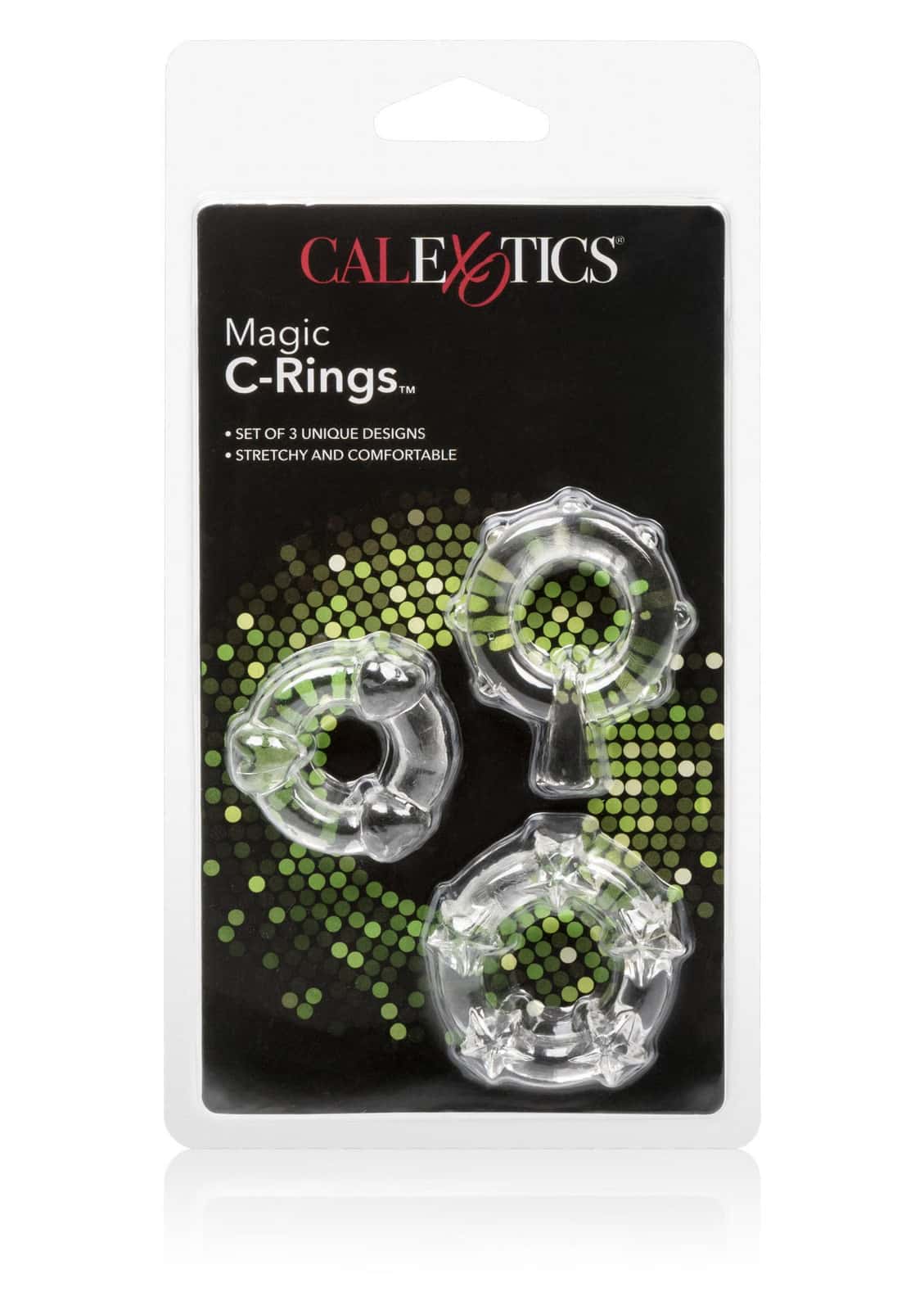 Zestaw pierścieni erekcyjnych, 3 szt., wypustki — CalExotics Magic C-Rings