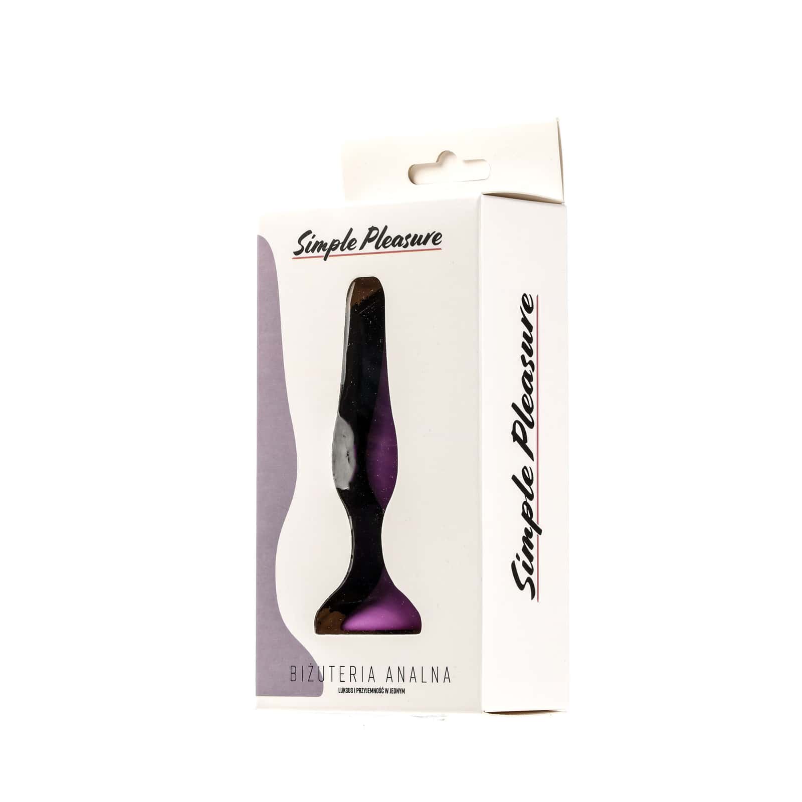 Korek analny, fioletowy, rozmiar S — Simple Pleasure