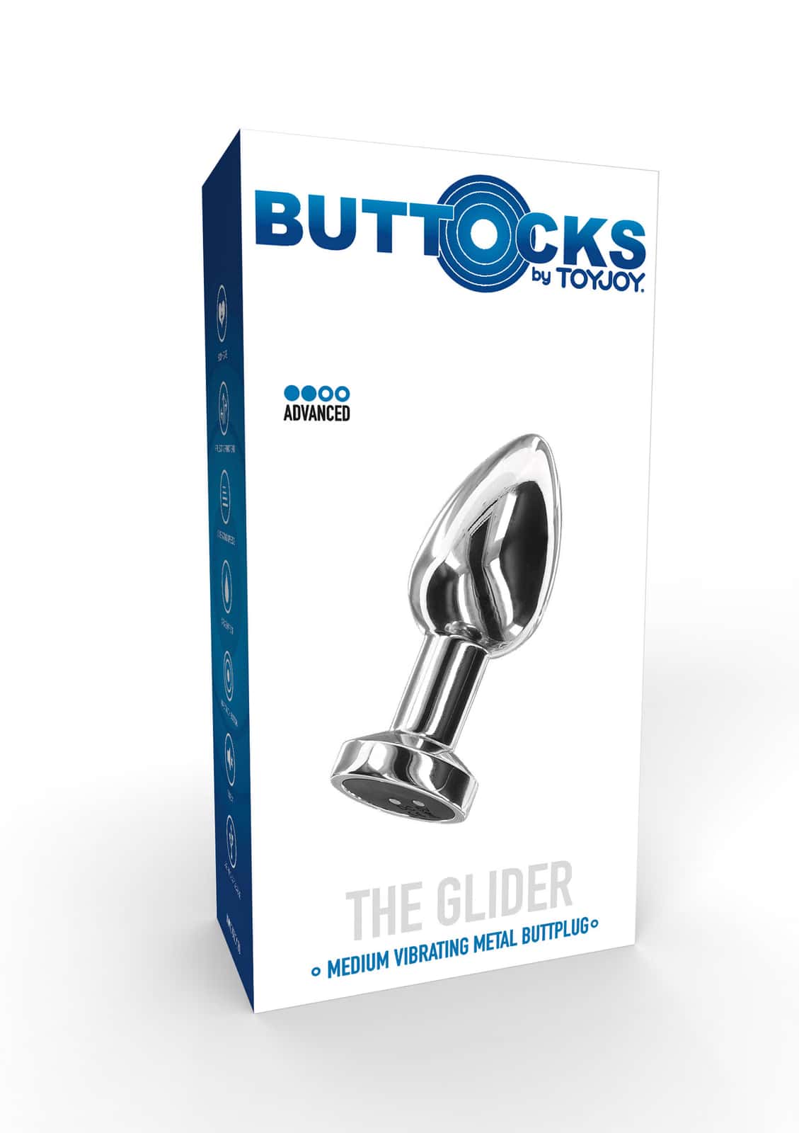 Korek analny, wibracyjny, stal nierdzewna — ToyJoy Glider M