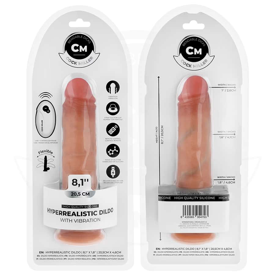 Dildo realistyczne, silikon medyczny, pilot — COCK MILLER