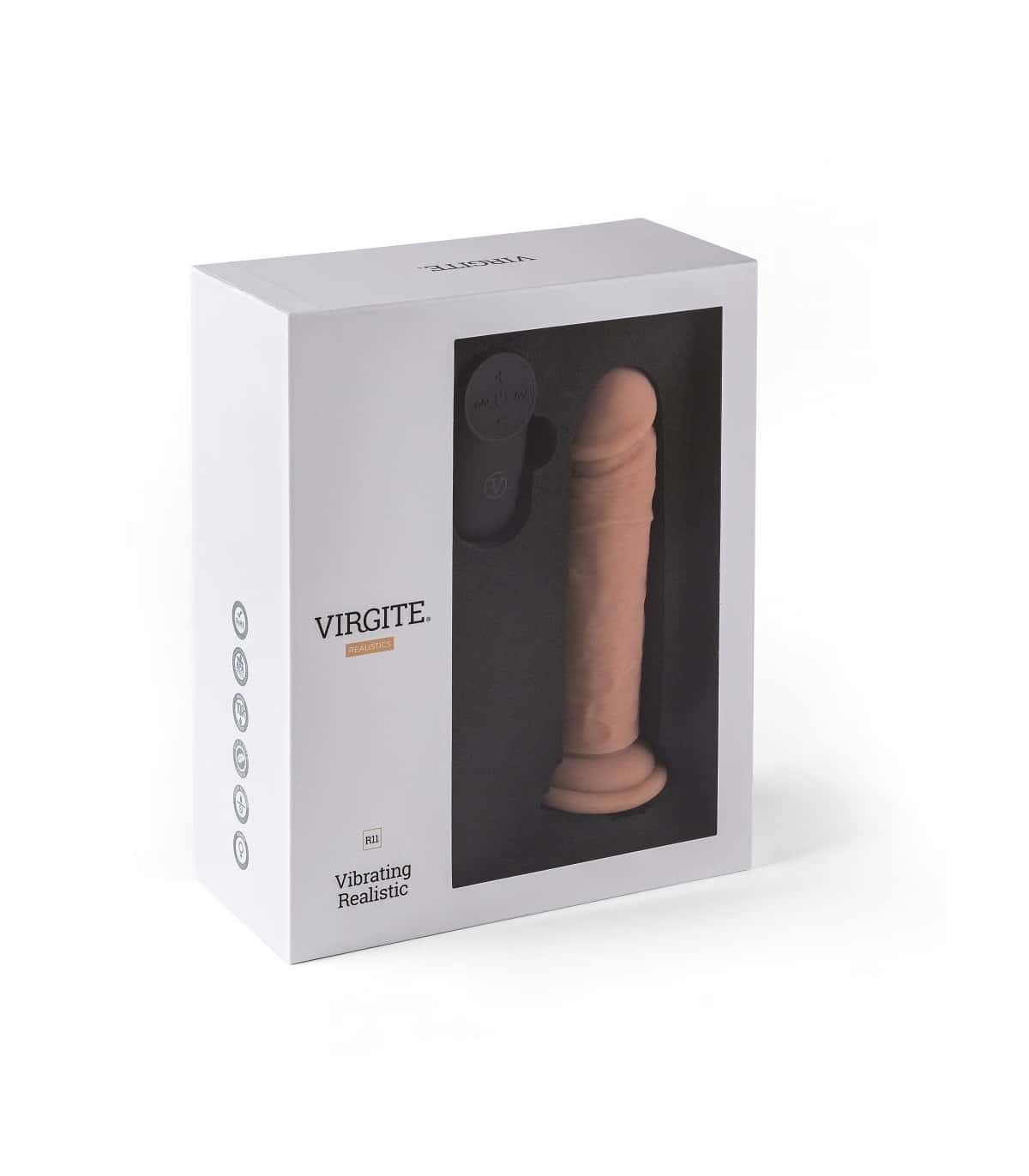 Wibrator realistyczny, silikon, pilot — VIRGITE - REALISTICS R11