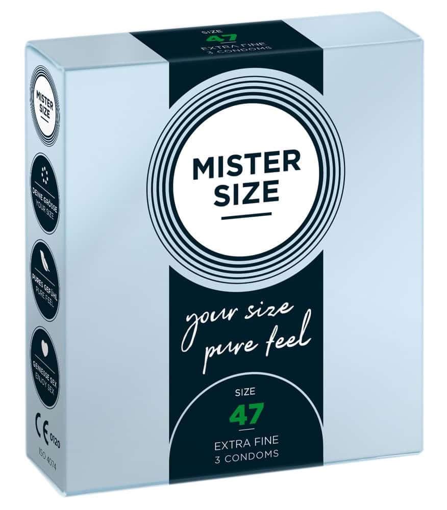 Prezerwatywy, 47 mm, 3 szt. — Mister Size