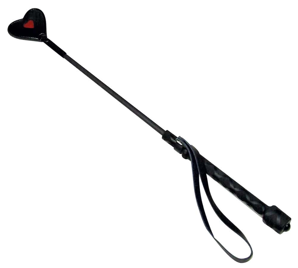Pejcz, końcówka w kształcie serca, 45 cm — Bad Kitty Crop red
