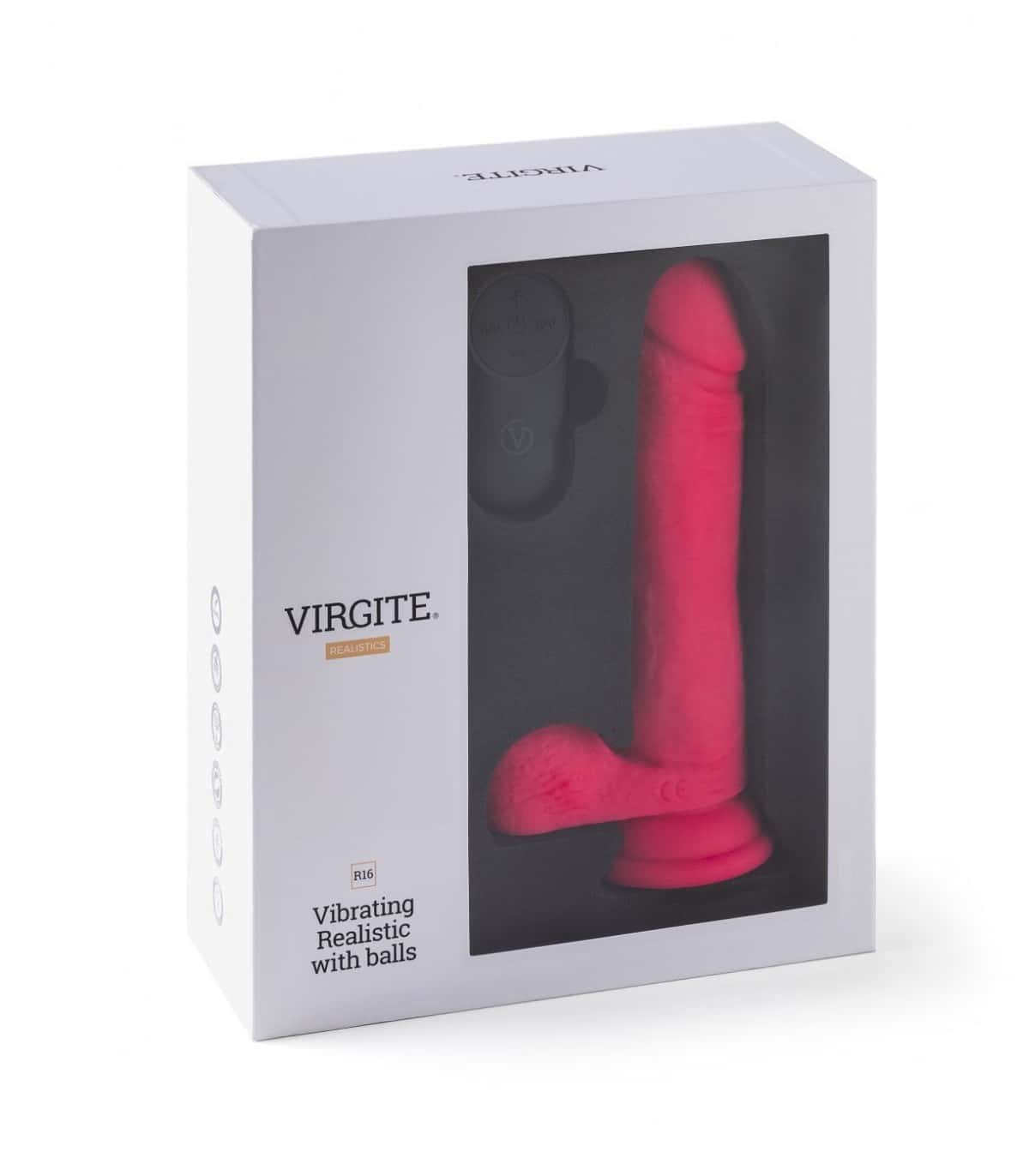 Wibrator realistyczny, z pilotem, USB — VIRGITE - REALISTICS R16