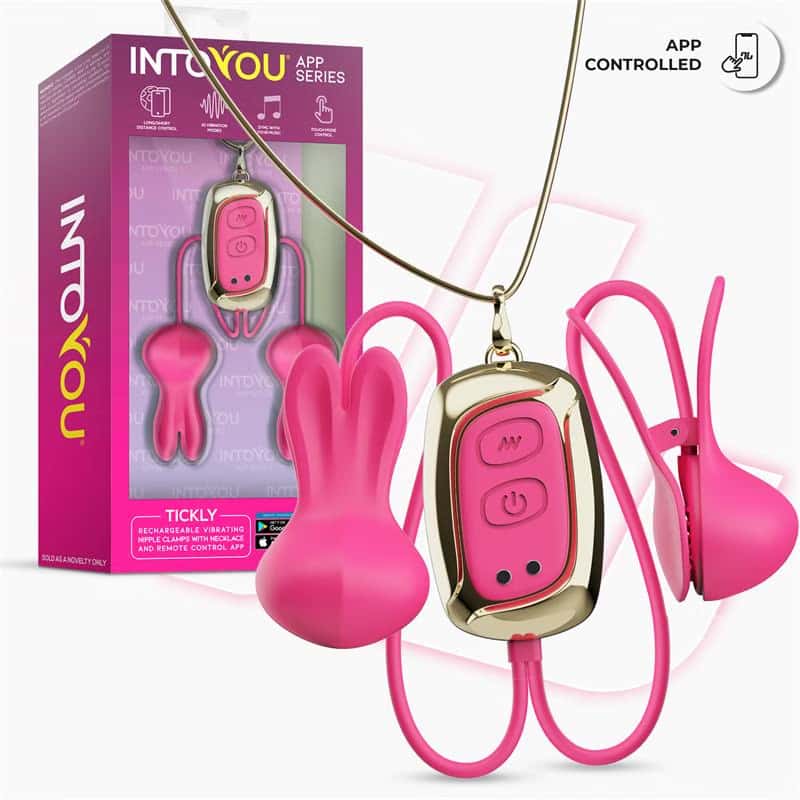 Zaciski na sutki, wibracyjne, sterowanie przez aplikację — INTOYOU APP SERIES Tickly