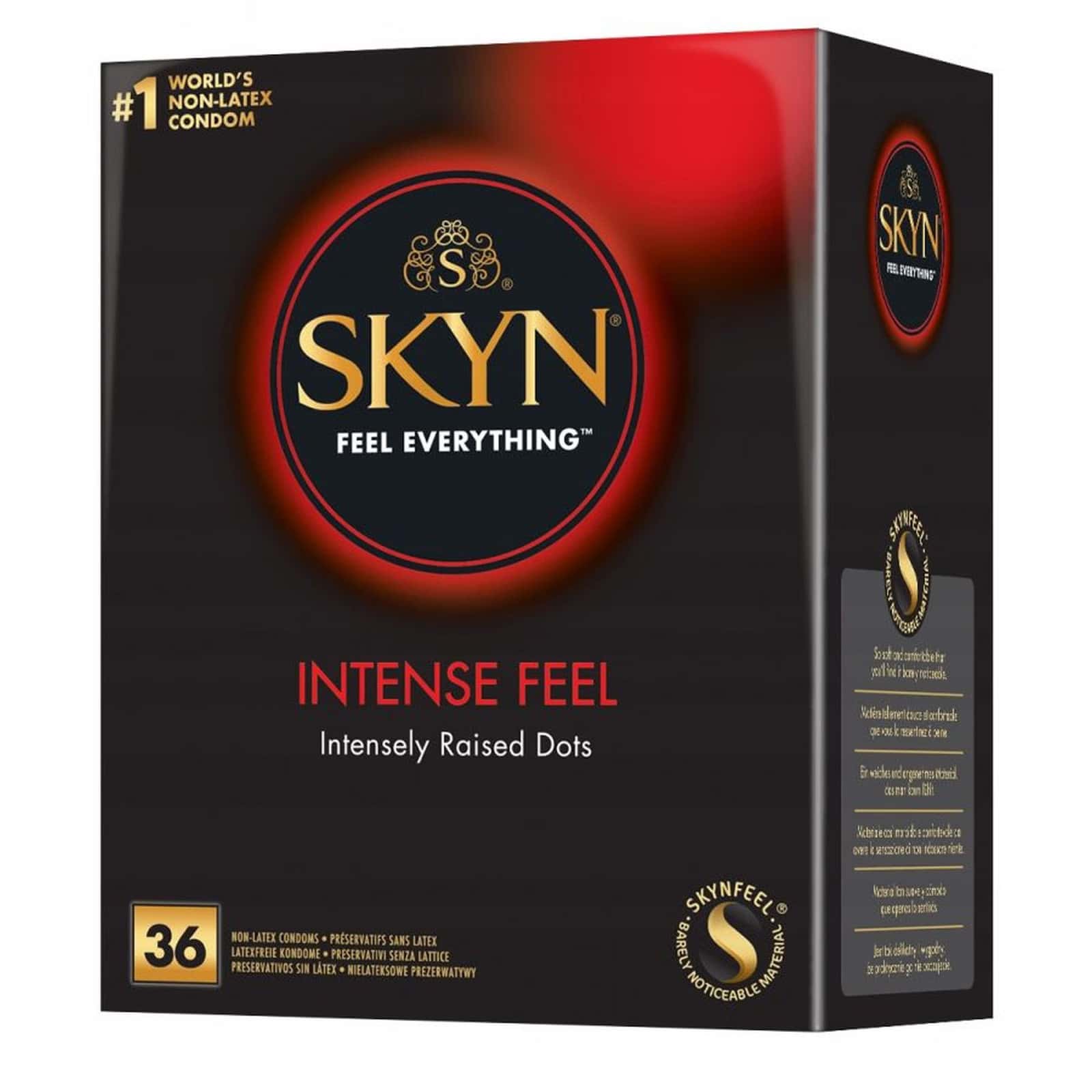 Prezerwatywy nielateksowe (SKYNFEEL), teksturowane — SKYN INTENSE FEEL 36