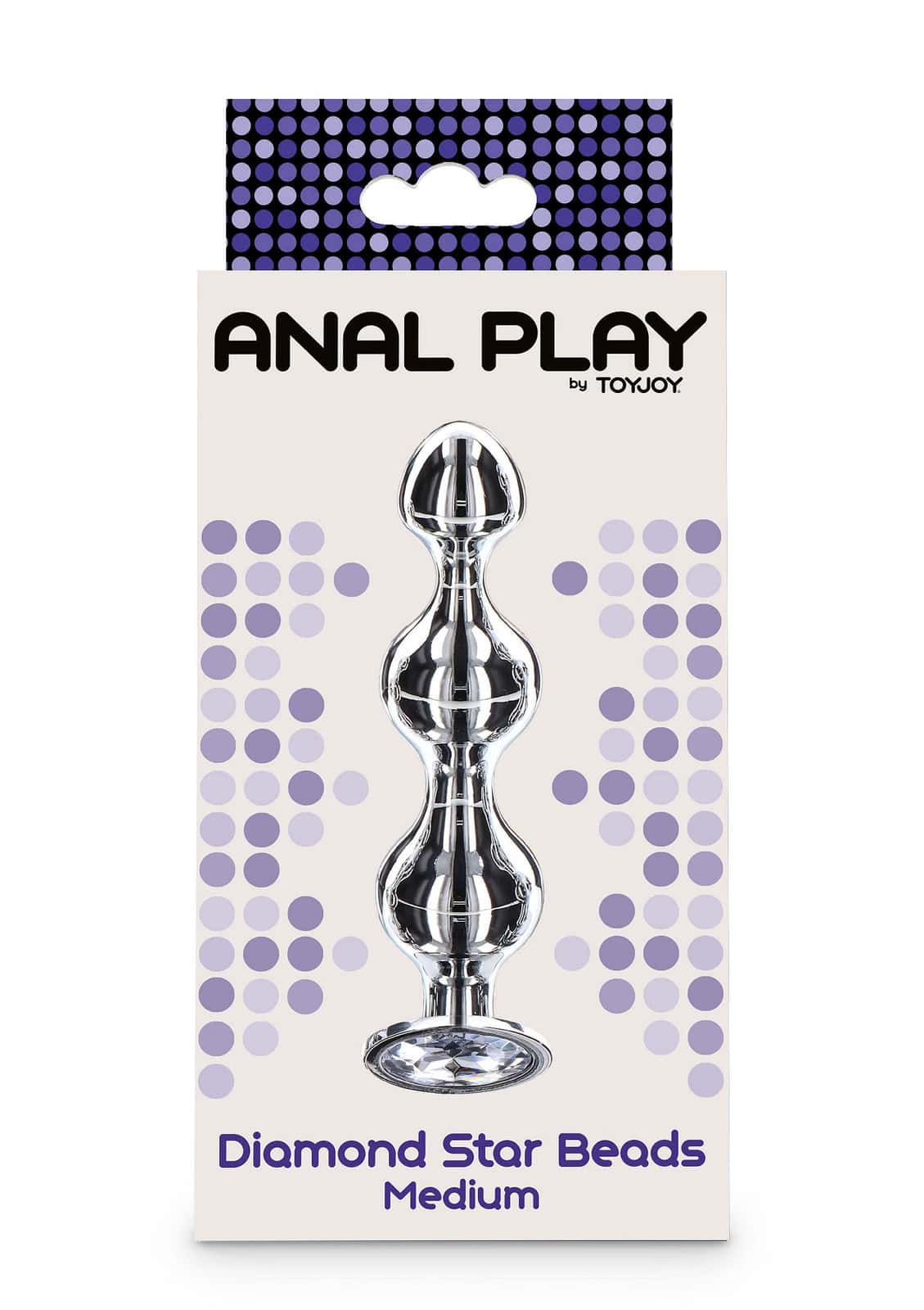 Korek analny, aluminiowy, z klejnotem — ToyJoy Diamond