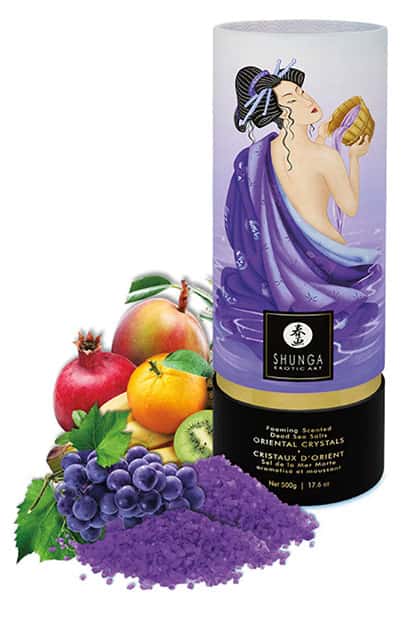 Солі для ванни, з Мертвого моря, з ароматом екзотичних фруктів — Shunga Oriental