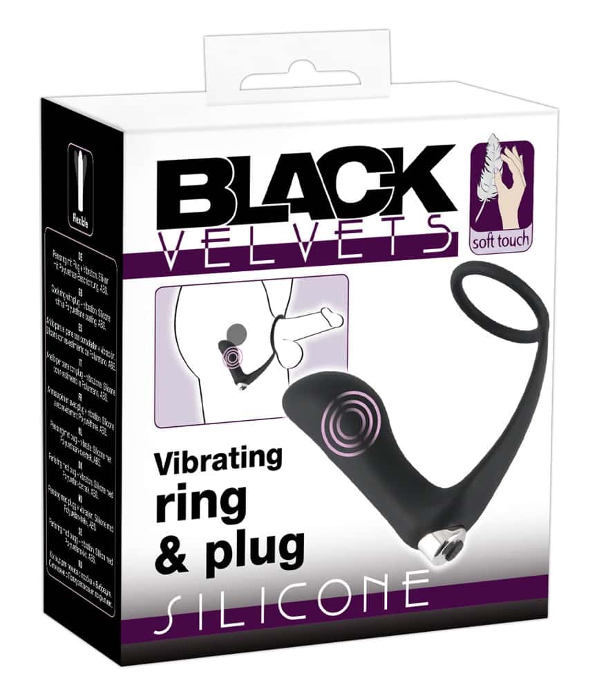 Korek analny, pierścień na penisa, USB — Black Velvets BV