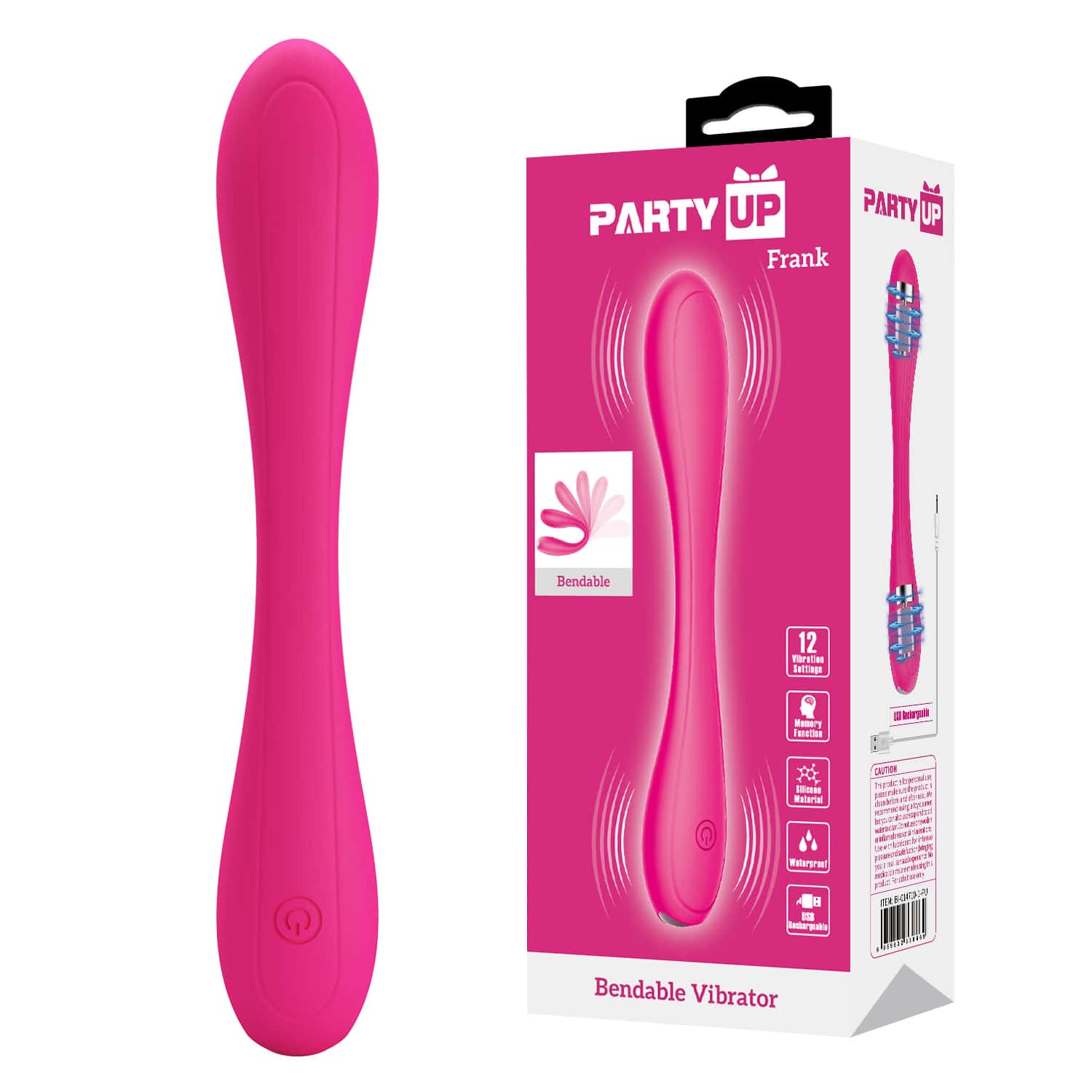 Wibrator C-kształtny, ładowany USB — Party Up Frank