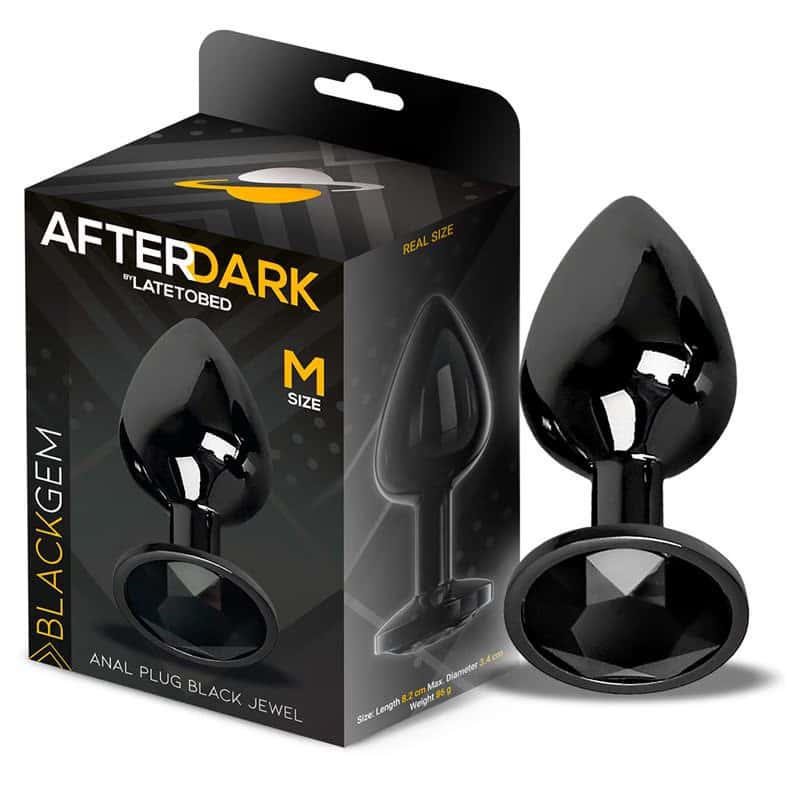 Korek analny, aluminiowy, rozmiar M — AFTERDARK Blackgem