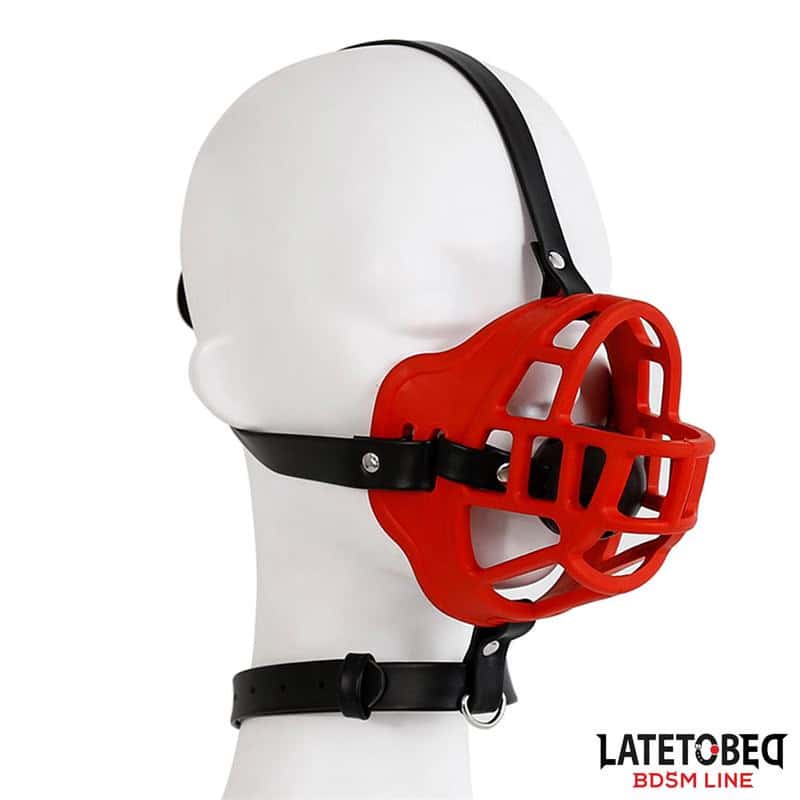 Намордник, дихаючий кляп, нашийник із кільцем — LATETOBED BDSM LINE