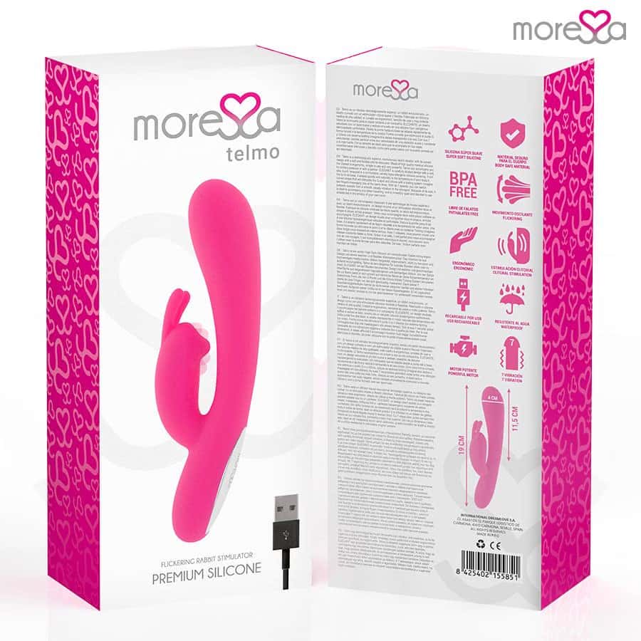 Wibrator królik, silikon medyczny, ładowany USB — MORESSA Telmo