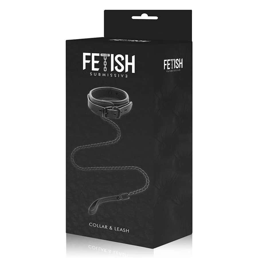 Нашийник, неопрен, безнікелевий ланцюг — FETISH SUBMISSIVE