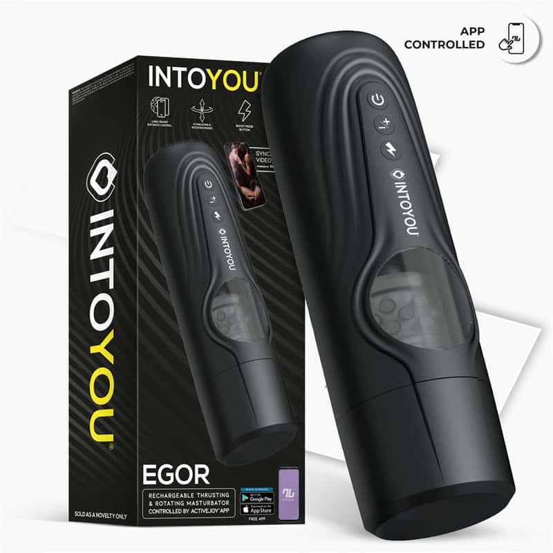 Masturbator męski, pchający i obracający, sterowanie aplikacją — Intoyou App Series Egor