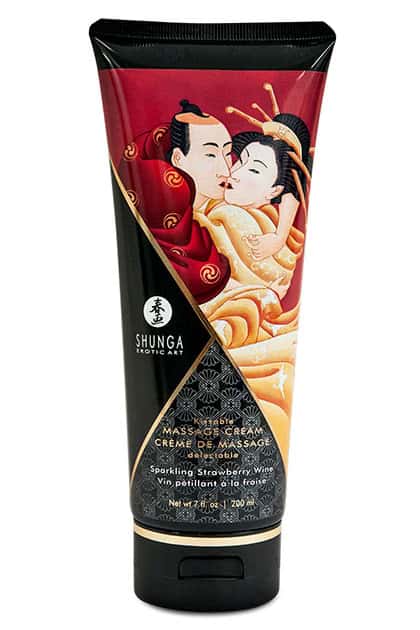 Krem do masażu, jadalny, 200 ml — Shunga Strawberry