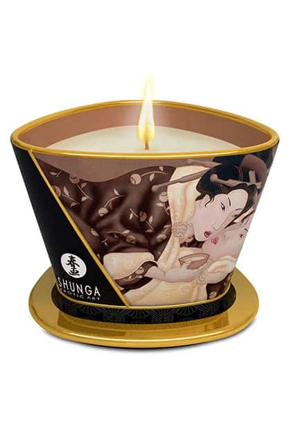 Świeca do masażu, czekoladowa, naturalna — Shunga