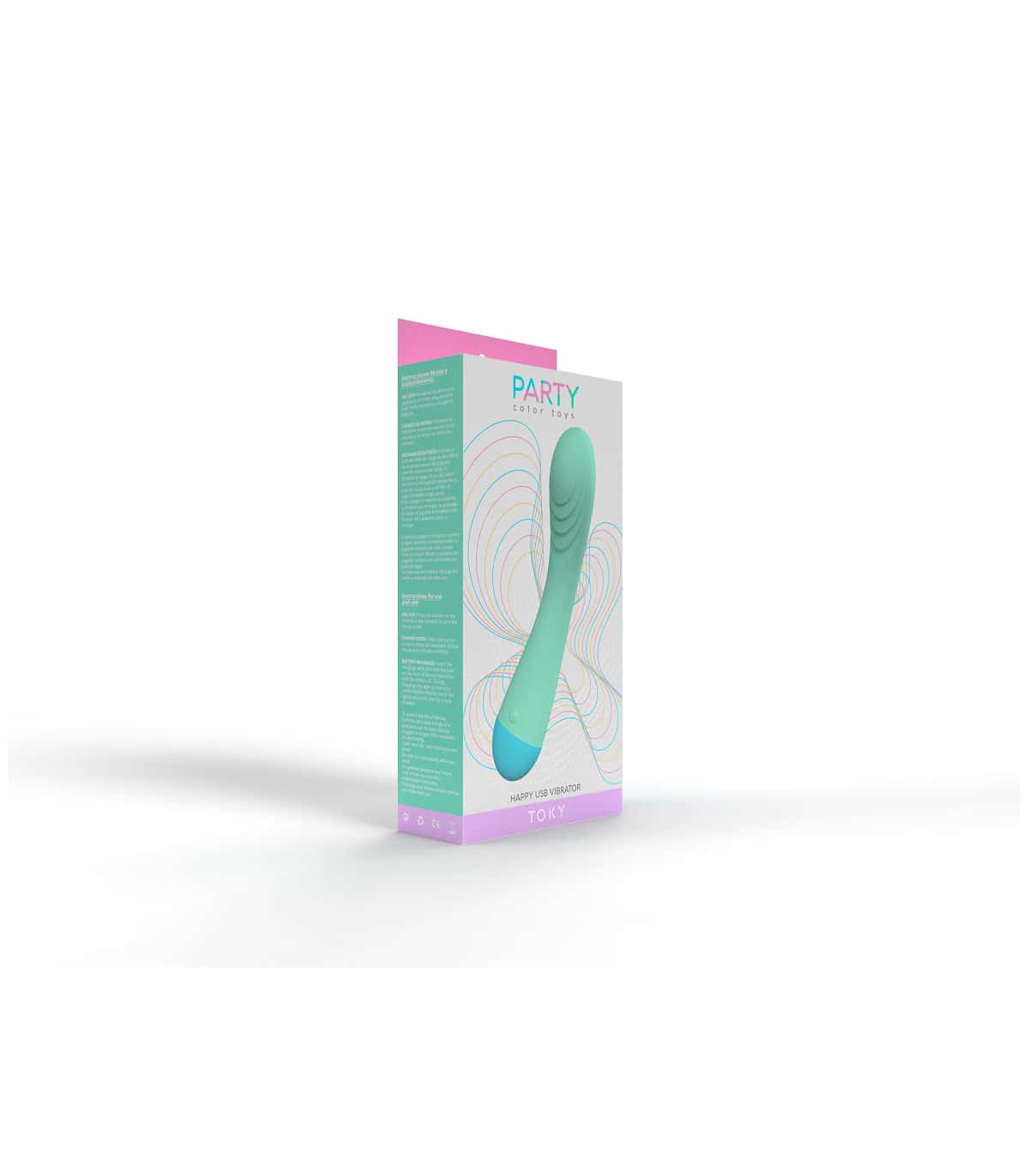 Wibrator silikonowy, ładowany USB — PARTY COLOR TOYS Toky