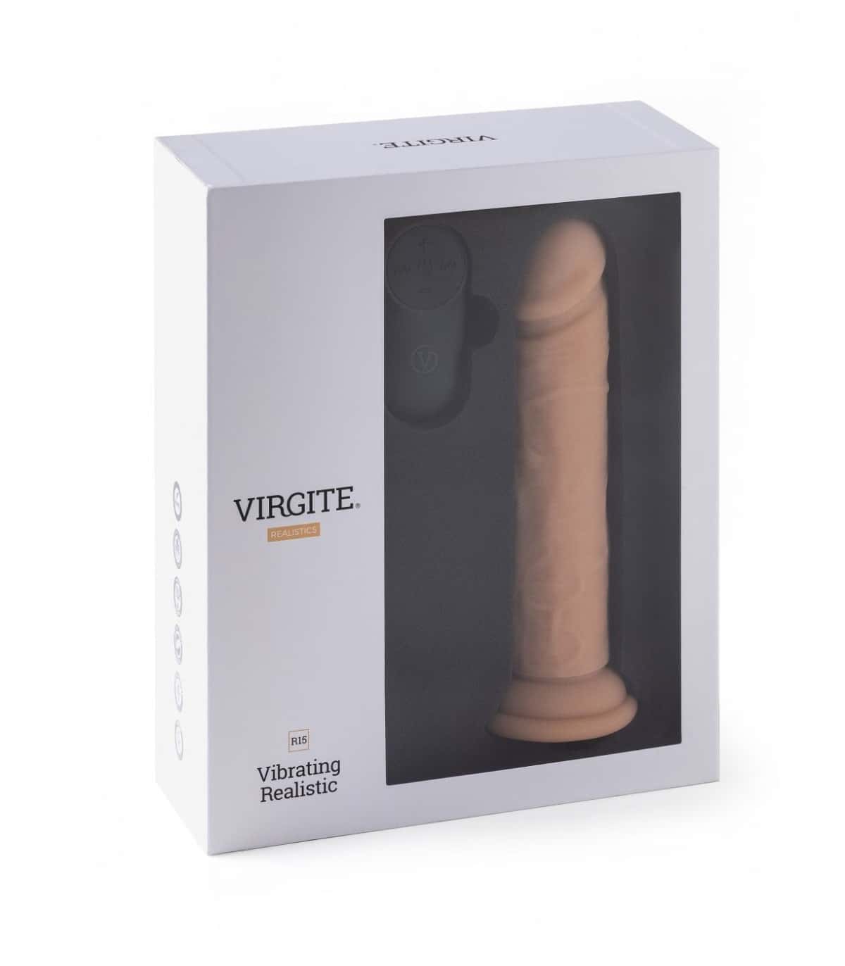 Wibrator realistyczny, z pilotem, USB — VIRGITE - REALISTICS R15