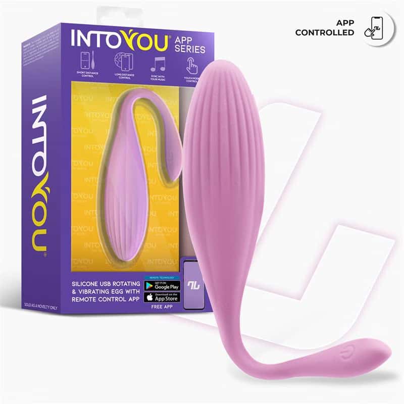 Jajko wibrujące, sterowane aplikacją, obracające koraliki — INTOYOU APP SERIES