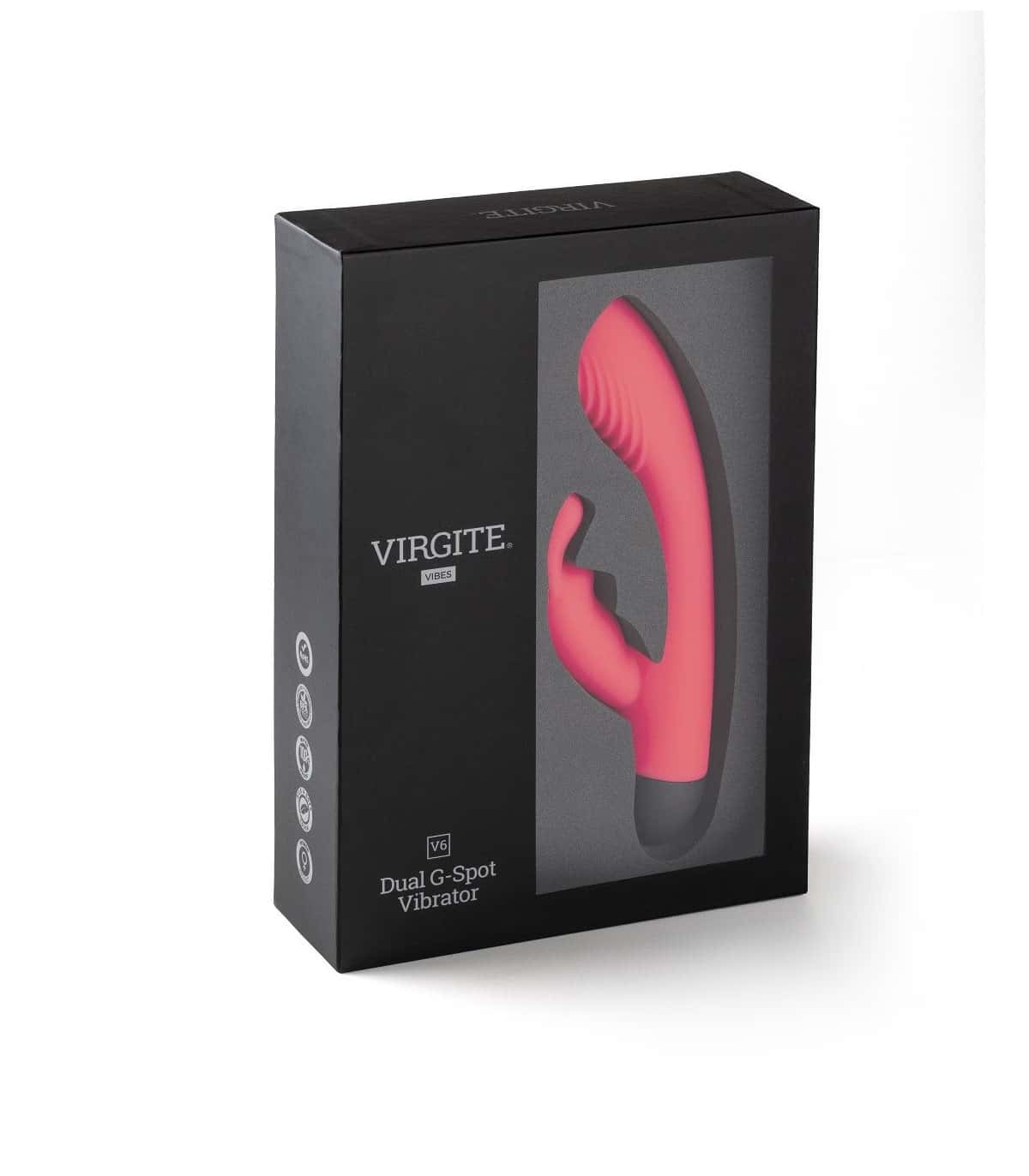 Wibrator z króliczkiem, silikon — VIRGITE - VIBES PINK V6