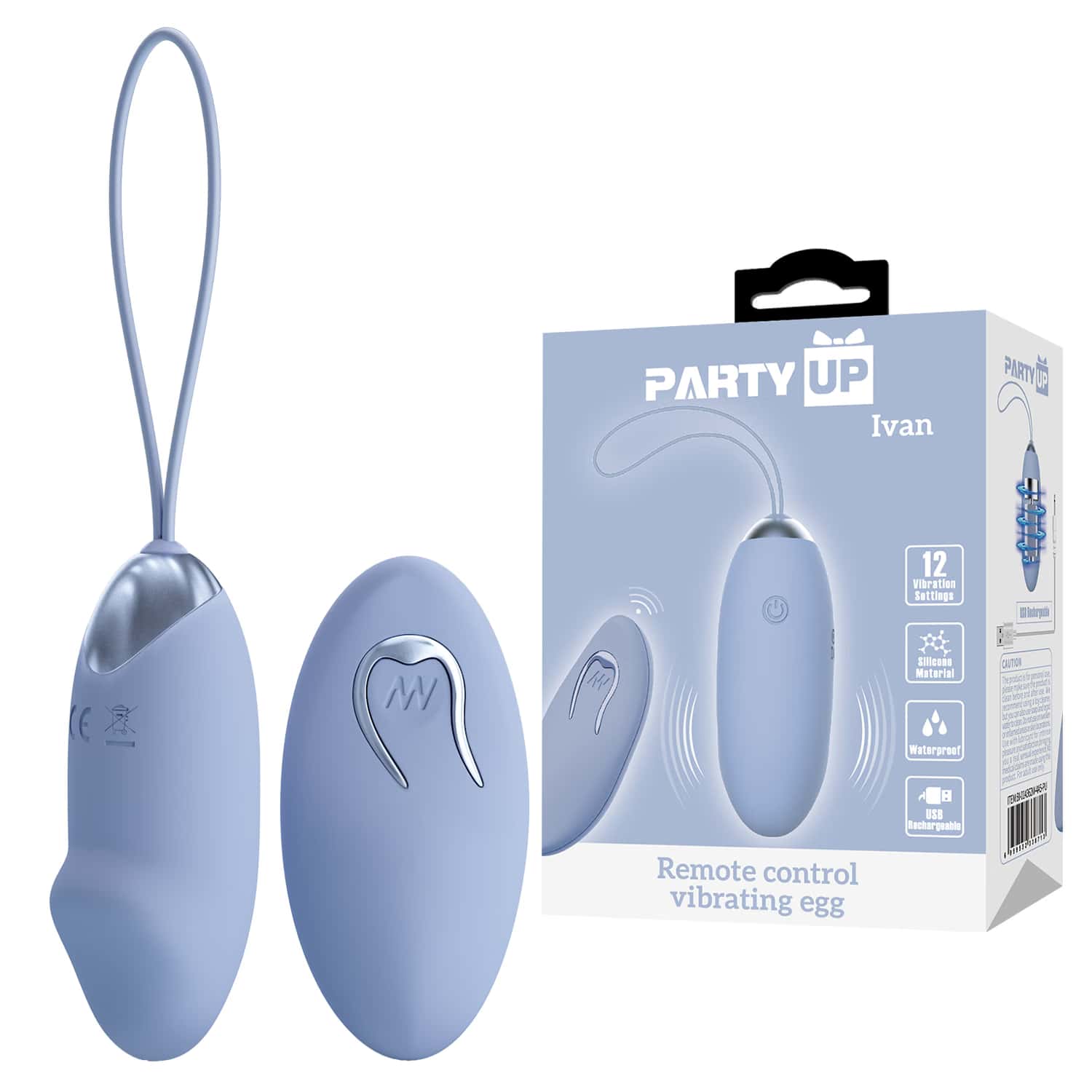Jajeczko wibrujące, pilot, USB — Party Up Ivan