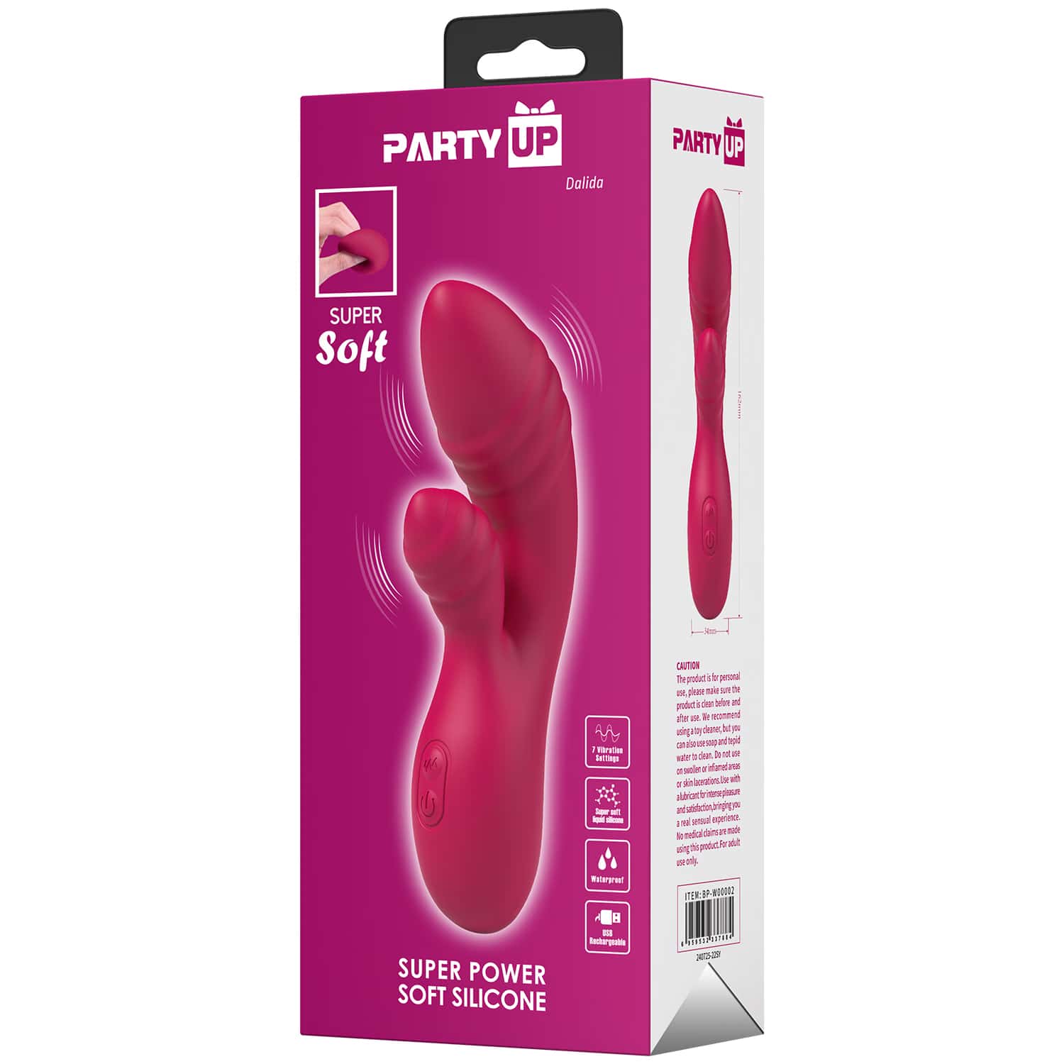 Wibrator króliczek, silikon, ładowany usb — party up dalida
