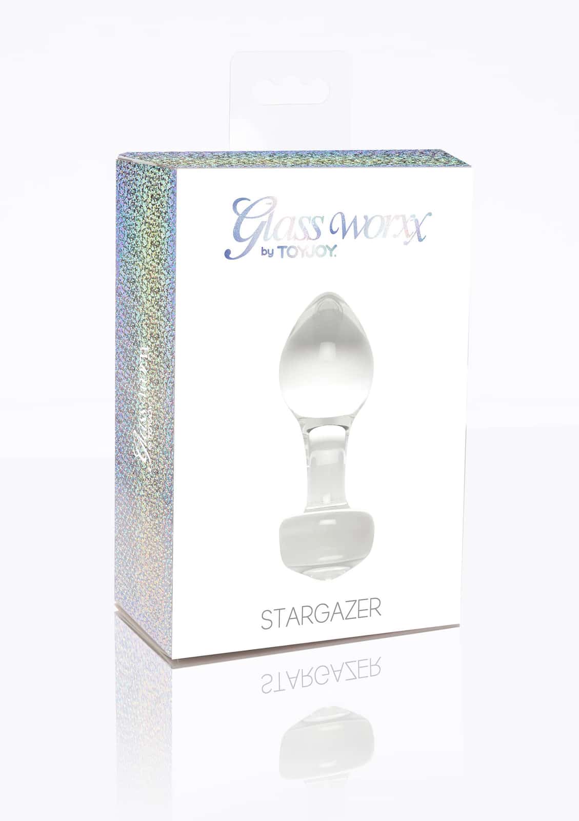 Korek analny, szklany, z rozszerzoną podstawą — ToyJoy Stargazer