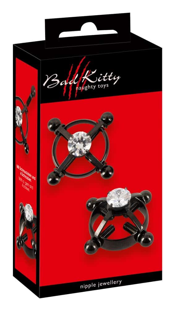 Затискачі для сосків, регульовані, з нержавіючої сталі — Bad Kitty Jewellery