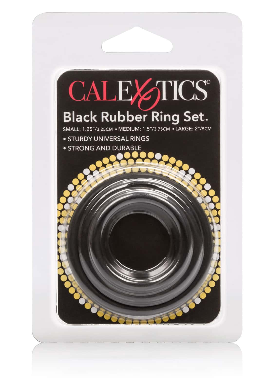 Pierścienie erekcyjne, 3 szt., z gumy — CalExotics Rubber Ring