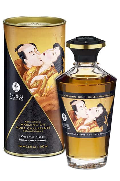 Olejek rozgrzewający do masażu — Shunga Caramel