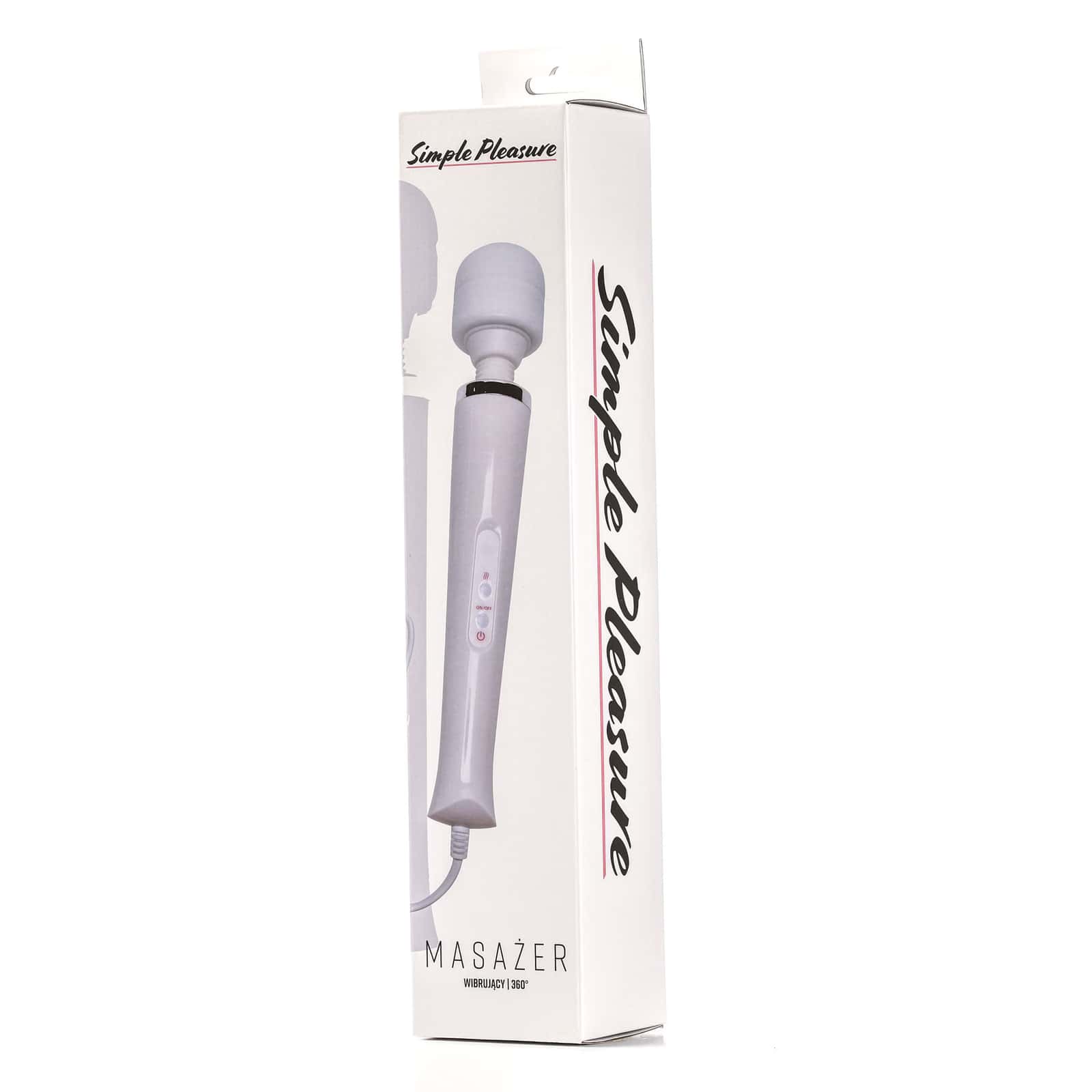 Masażer typu wand, przewodowy, biały — Simple Pleasure