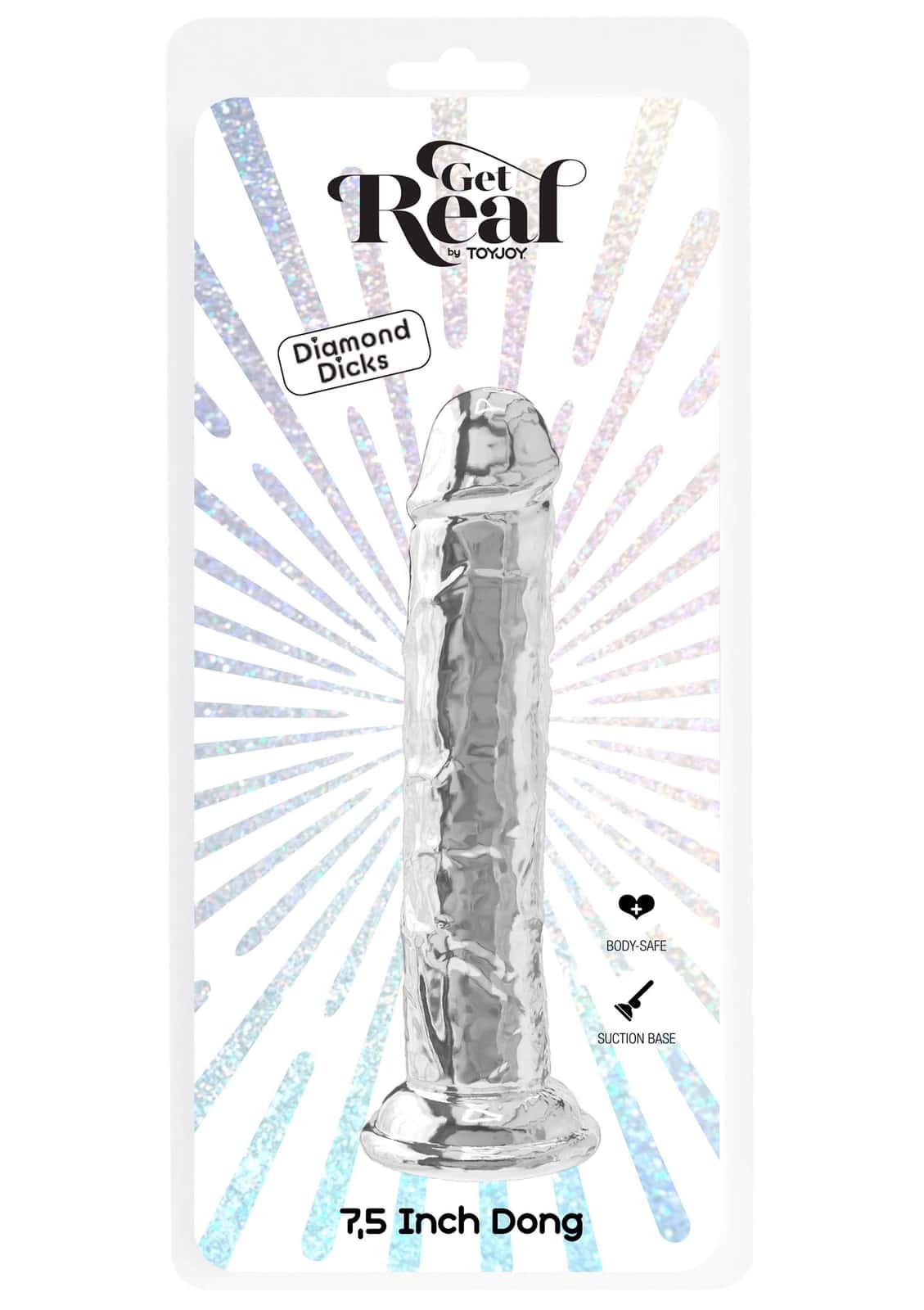 Dildo, TPE, 19 cm — ToyJoy Clear