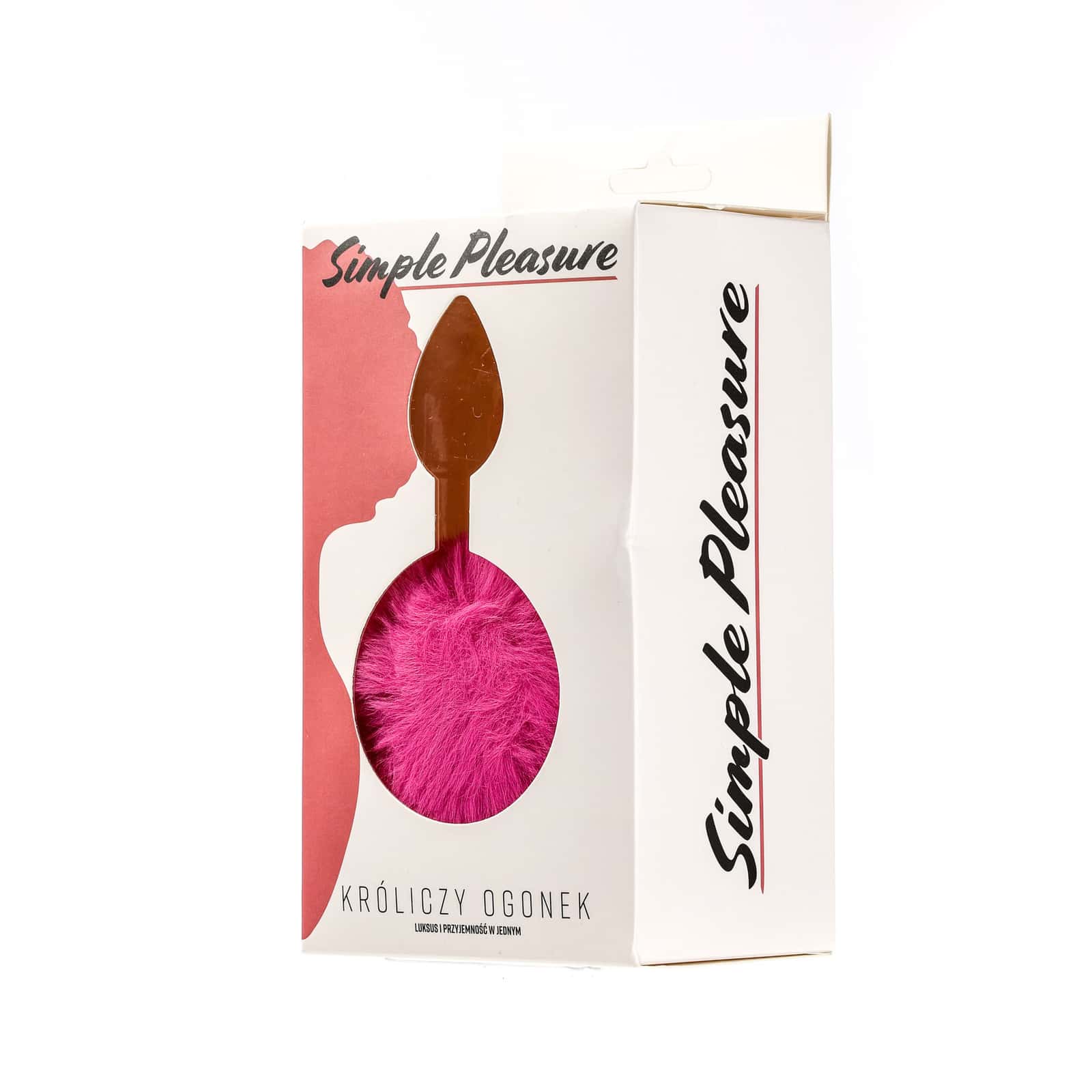 Korek analny, silikonowy, z puszystym ogonkiem — Simple Pleasure
