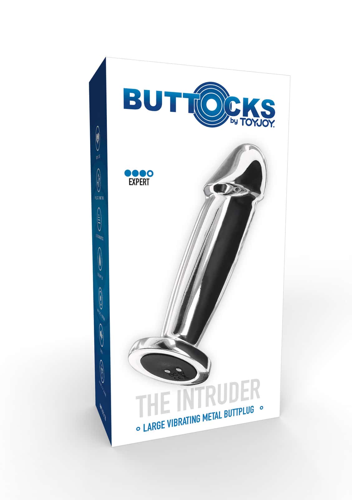 Korek analny, metalowy, wibracyjny — ToyJoy Buttocks
