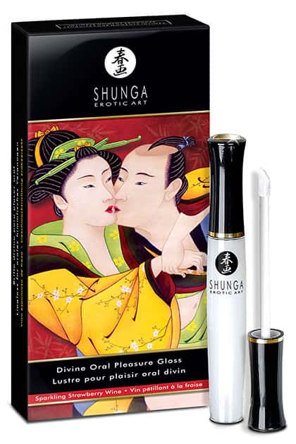 Błyszczyk do ust, smak truskawkowy, efekt gorąco-zimno — Shunga Divine