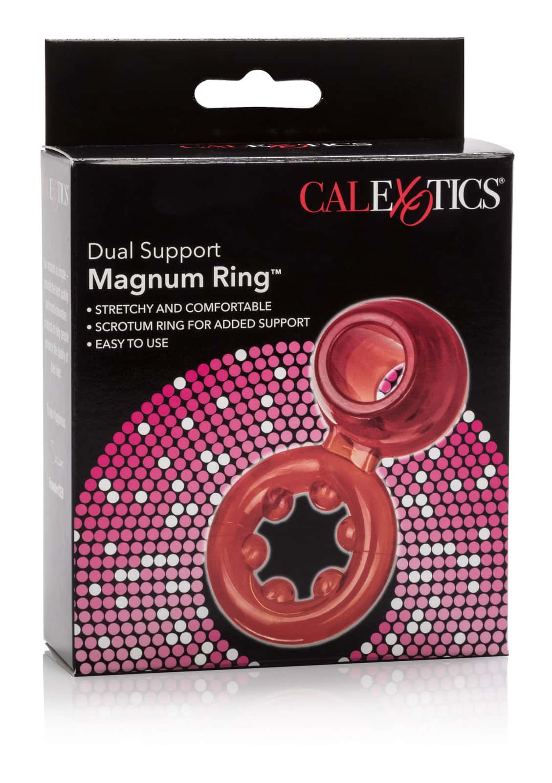 Pierścień erekcyjny, TPE, wsparcie moszny — CalExotics Dual Support Magnum Ring