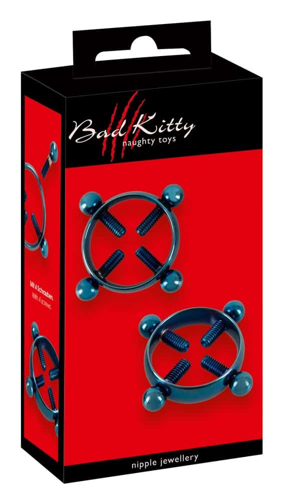 Затискачі для сосків, регульовані, без проколювання — Bad Kitty Nipple