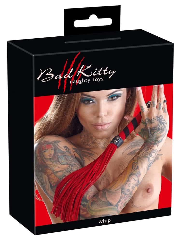 Флоггер, мікрофібра, 38 см — Bad Kitty Red Flogger