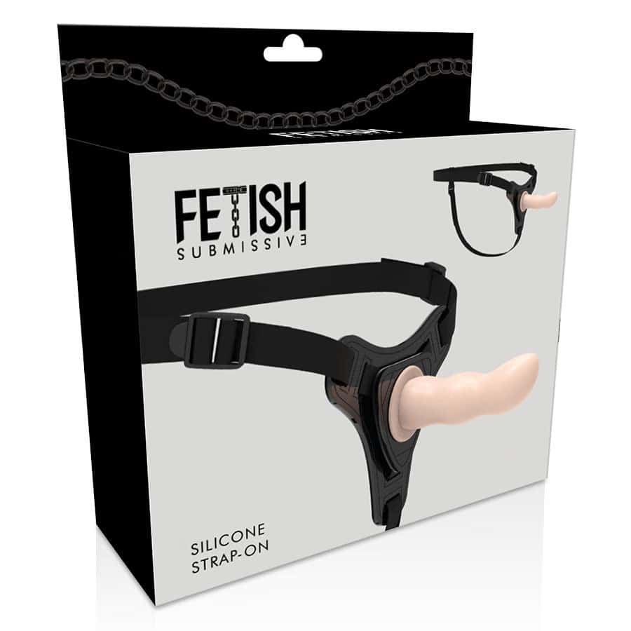 Uprząż z dildem, silikon medyczny, punkt G — FETISH SUBMISSIVE HARNESS