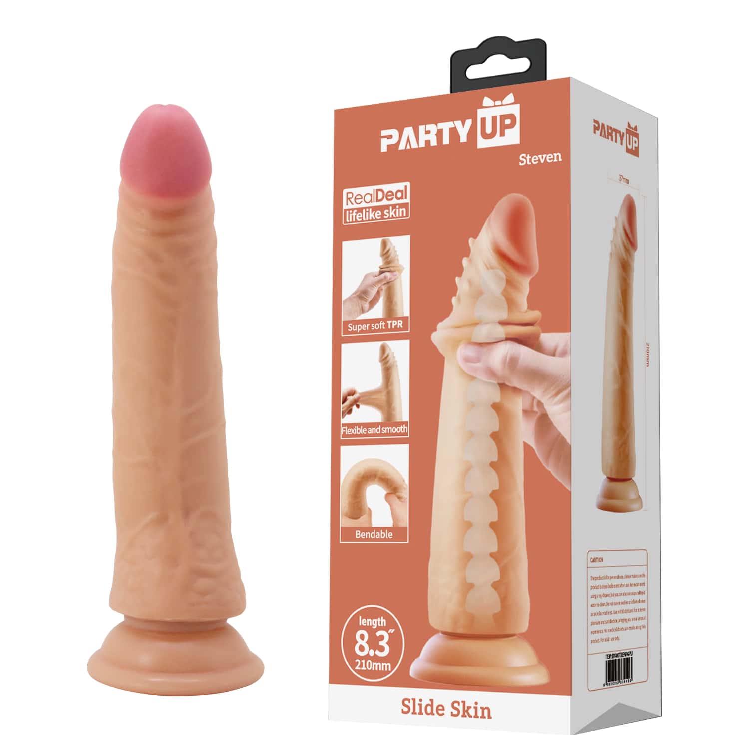 Дилдо, TPR, гнучке ядро — Party Up Steven