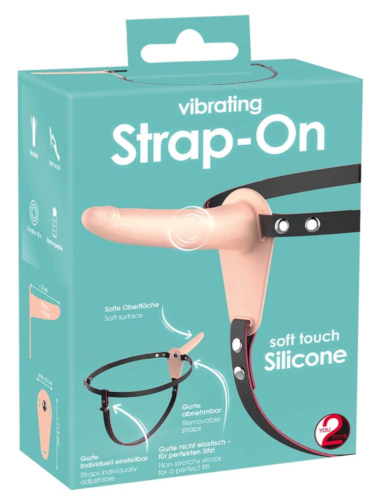 Wibrator do peggingu, regulowana uprząż, ładowany USB — You2Toys